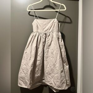 H&M babydoll puff dress in beige/cream